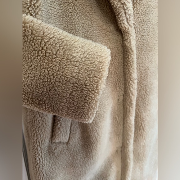 GAP Long Teddy Coat Light Brown - Picture 5 of 9